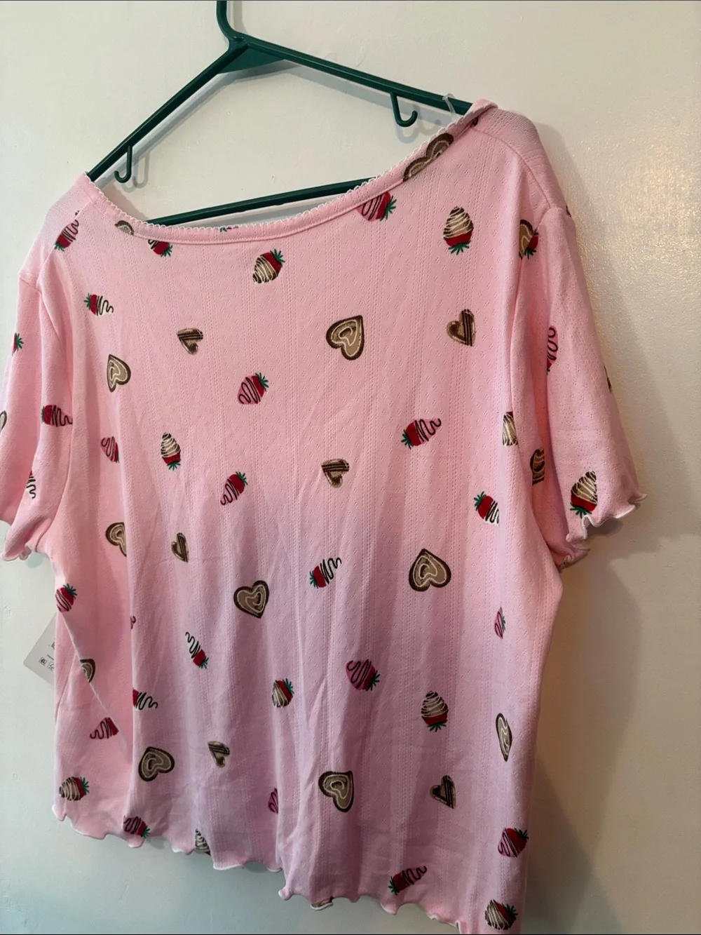 NWT:  Pink Heart & Strawberry Short Pajama Set